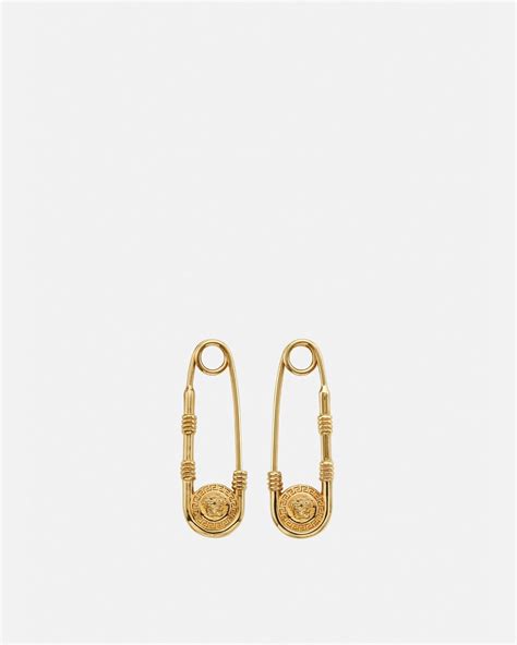 pendientes versace hombre oro|Pendientes con Safety Pin Oro .